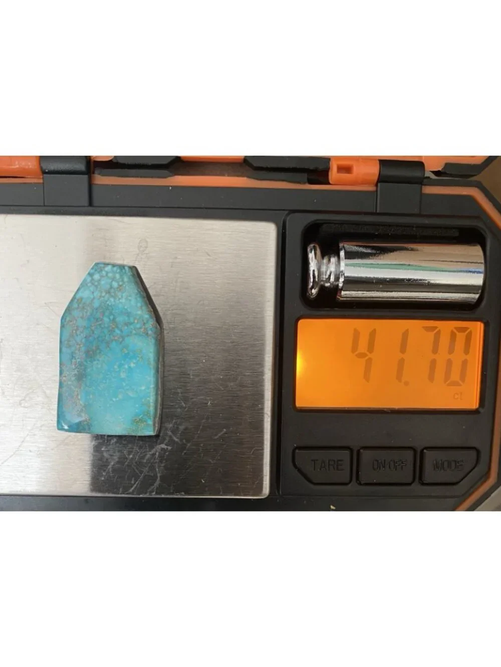 Carico lake turquoise cabochon 41.7 Carats Backed (Bin100)